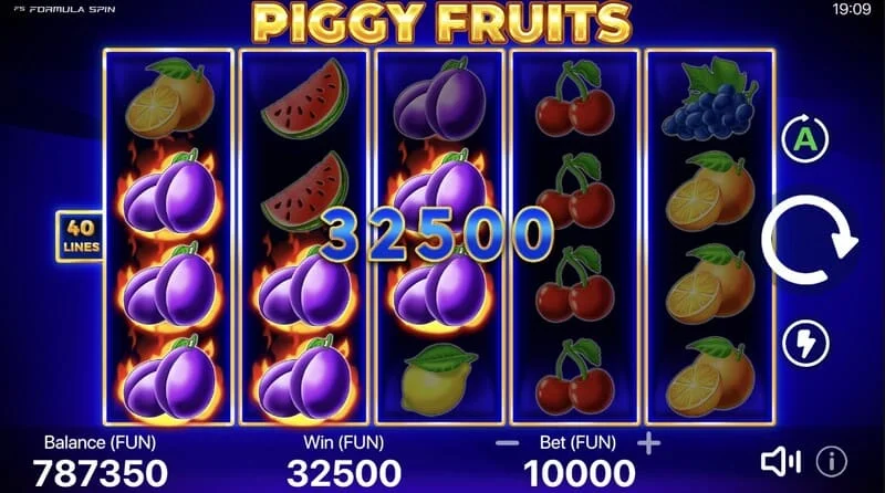 Piggy Fruits – Kombination aus Sparschweinchen und Fruchtsymbolen